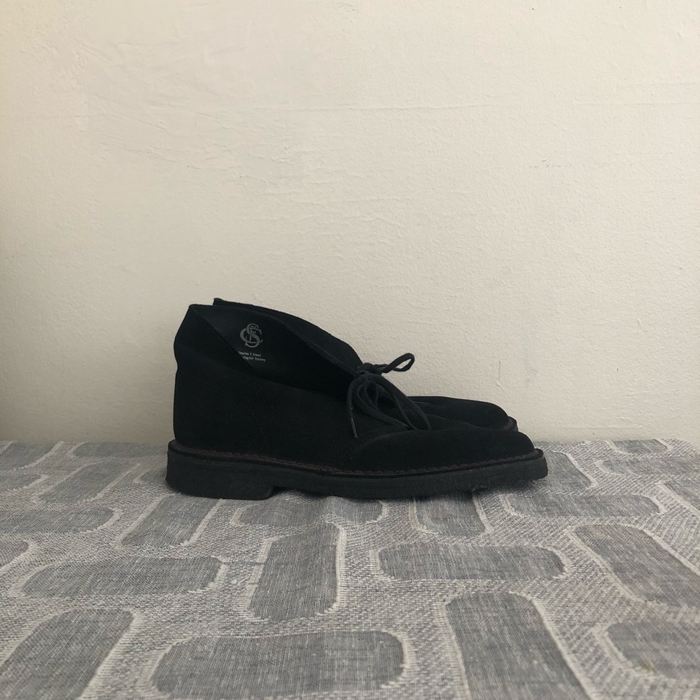 Clarks Black Suede Desert Boots